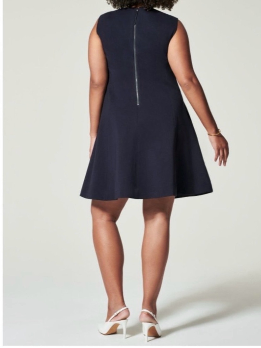 NEW SPANX The Perfect Fit & Flare Sleeveless  Dress Navy  XL - Picture 5 of 9